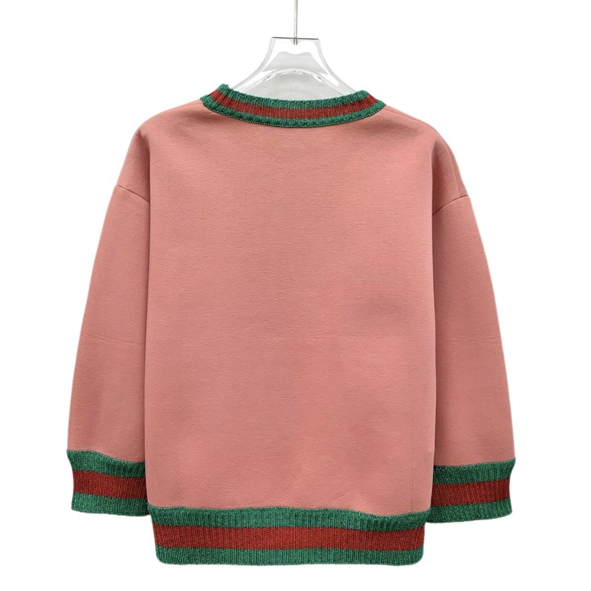 Gucci Gucci Pink Letter Embroidered Long Sleeve Knit Sweater K26WX Size S / US 4 / IT 40 - 2 Thumbnail