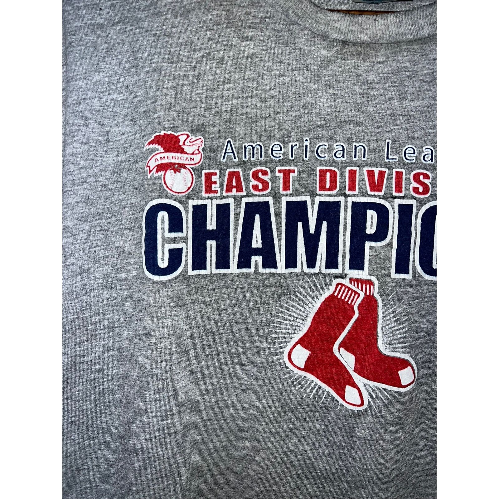 Delta Vintage Red Sox Shirt Champs 2007 Gray Baseball Tee Worn M Size US M / EU 48-50 / 2 - 2 Thumbnail