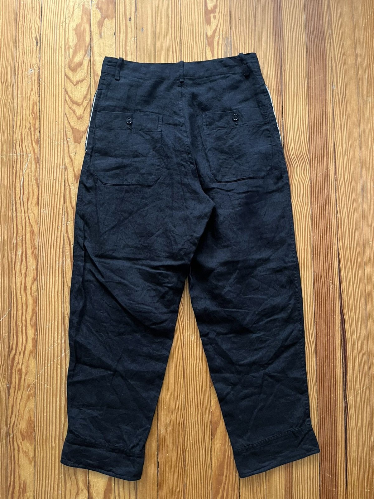 Yohji Yamamoto Yohji Yamamoto Y’s Gauze Linen Balloon Pants Black Size US 31 - 2 Thumbnail