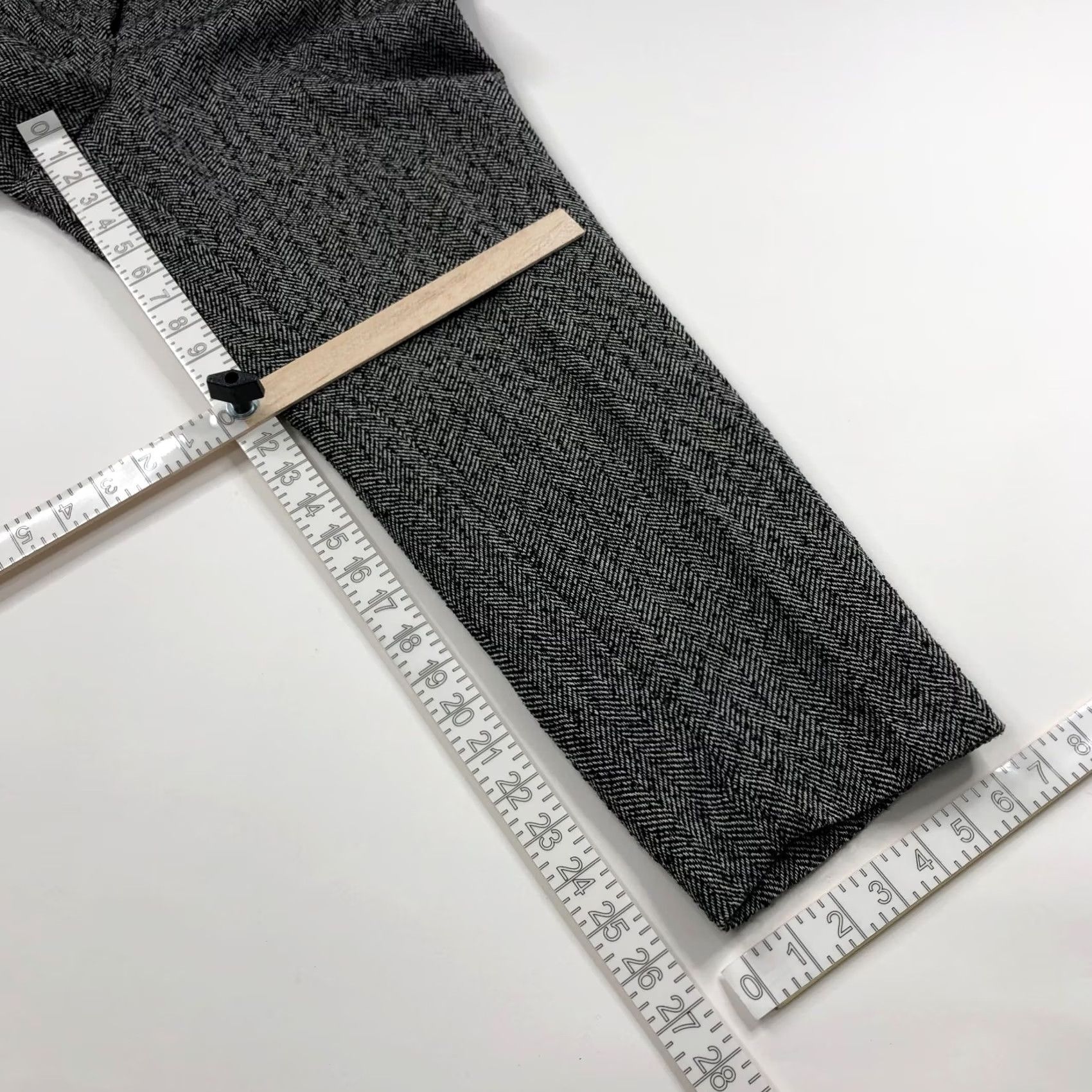 Talbots Talbots Hampshire 14P High Rise Dress Pants Herringbone Gray Shirt Women's Petite 36W 26L XS/XXL? Size 36" / US 14 / IT 50 - 6 Thumbnail