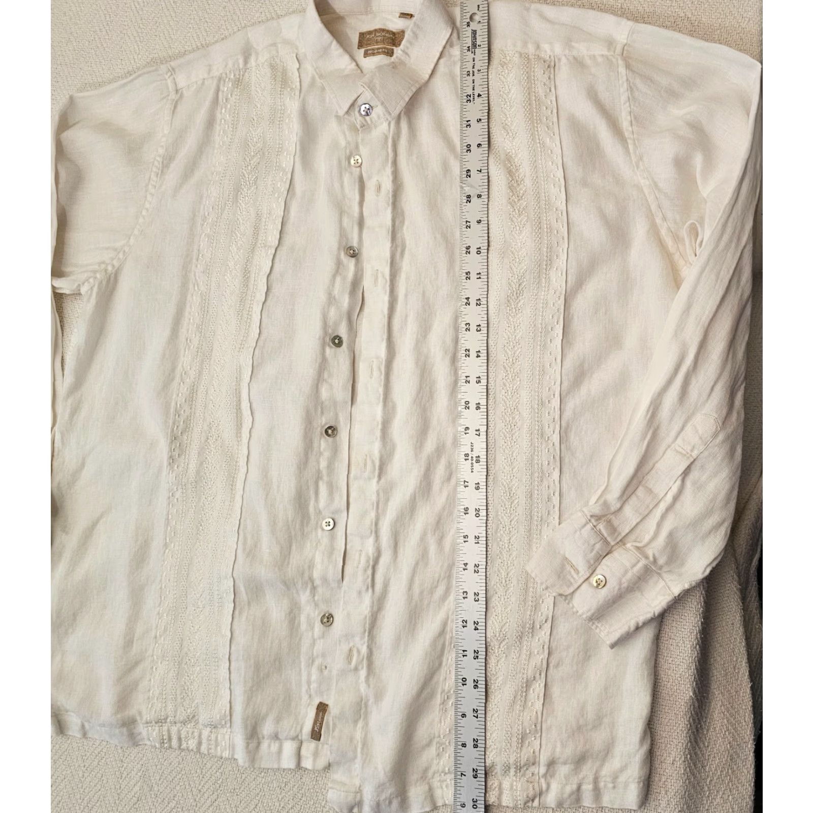 Vintage VINTAGE Jon Sonen Men's 2XL White Button-Down Shirt Long Sleeve Cotton Formal Business Party Size US XXL / EU 58 / 5 - 5 Thumbnail