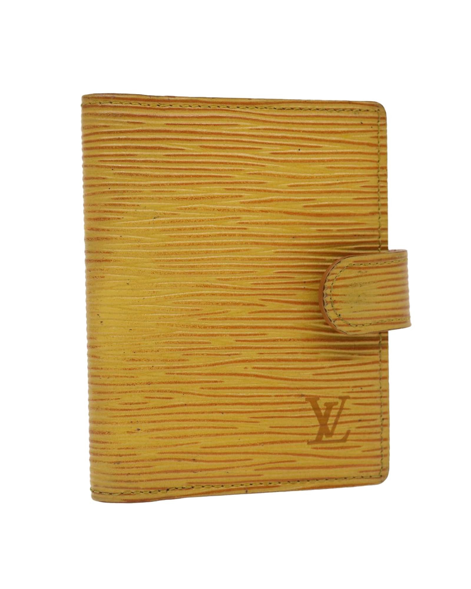 image of Louis Vuitton Yellow Epi Leather Day Planner Cover in Tassili Yellow, Women's