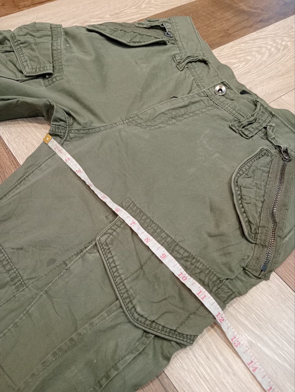 JACKROSE JACKROSE JAPAN FLARED CARGO PANTS SIZE 33 GREEN ARMY Size US 33 - 16 Thumbnail