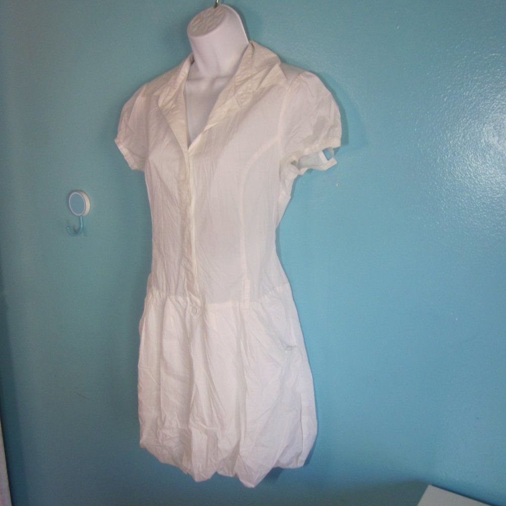 New Look Good Look Paris White Cotton Dress NWT Size M Size M / US 6-8 / IT 42-44 - 1 Thumbnail