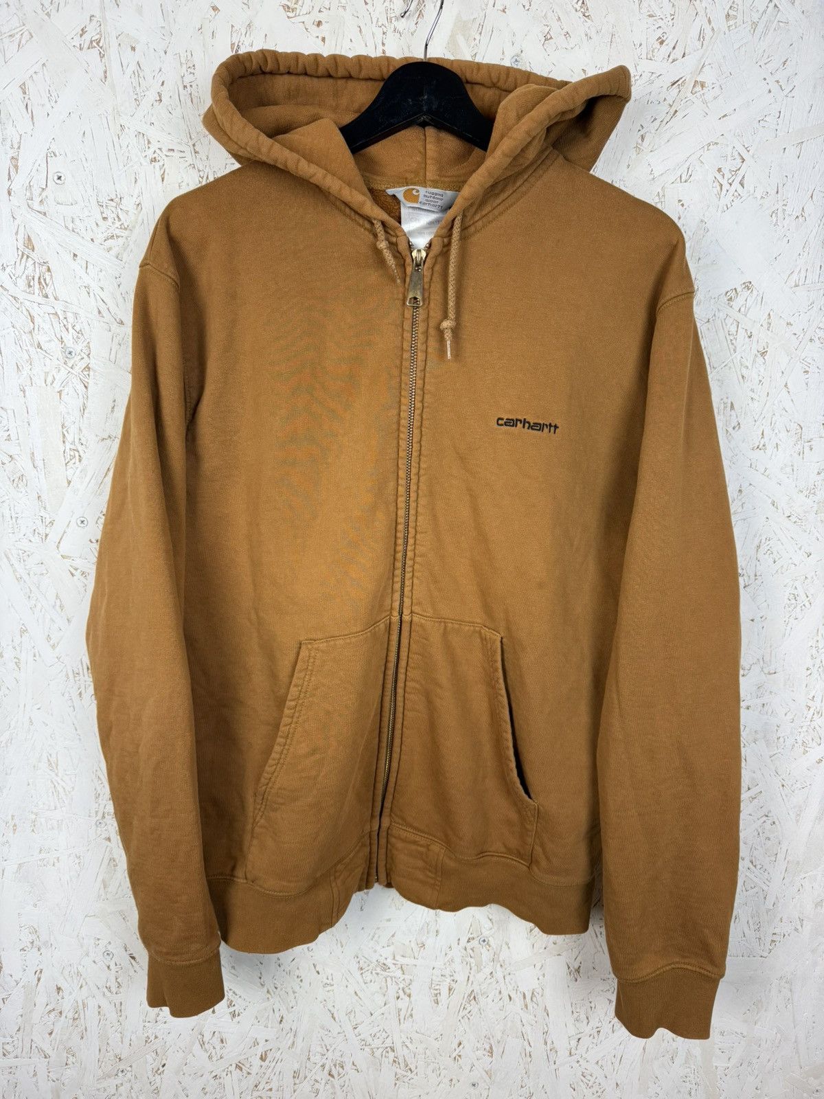 Carhartt Vintage Carhartt Embroidered Logo Zip Hoodie Brown L Size US L / EU 52-54 / 3 - 1 Thumbnail