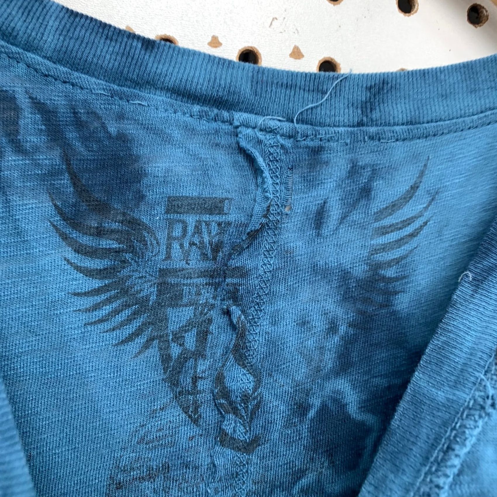 Southpole VINTAGE Southpole Shirt Mens M Blue Gothic Cross Wings Y2K Graphic Print Short Sleeve Crew Neck Size US M / EU 48-50 / 2 - 3 Thumbnail