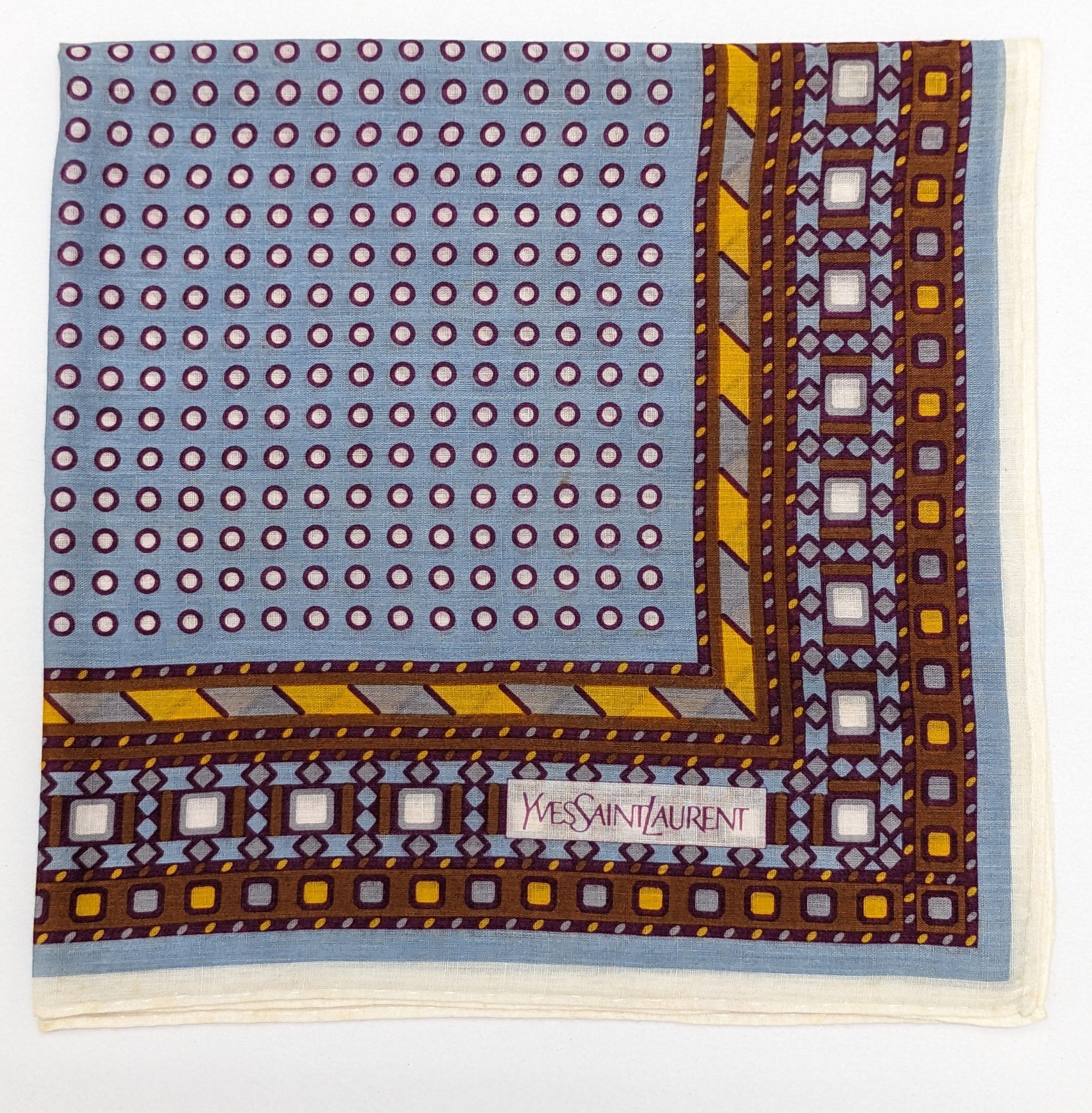 Yves Saint Laurent VINTAGE YVES SAINT LAURENT GEOMETRIC SILK HANDKERCHIEF Size ONE SIZE - 1 Thumbnail
