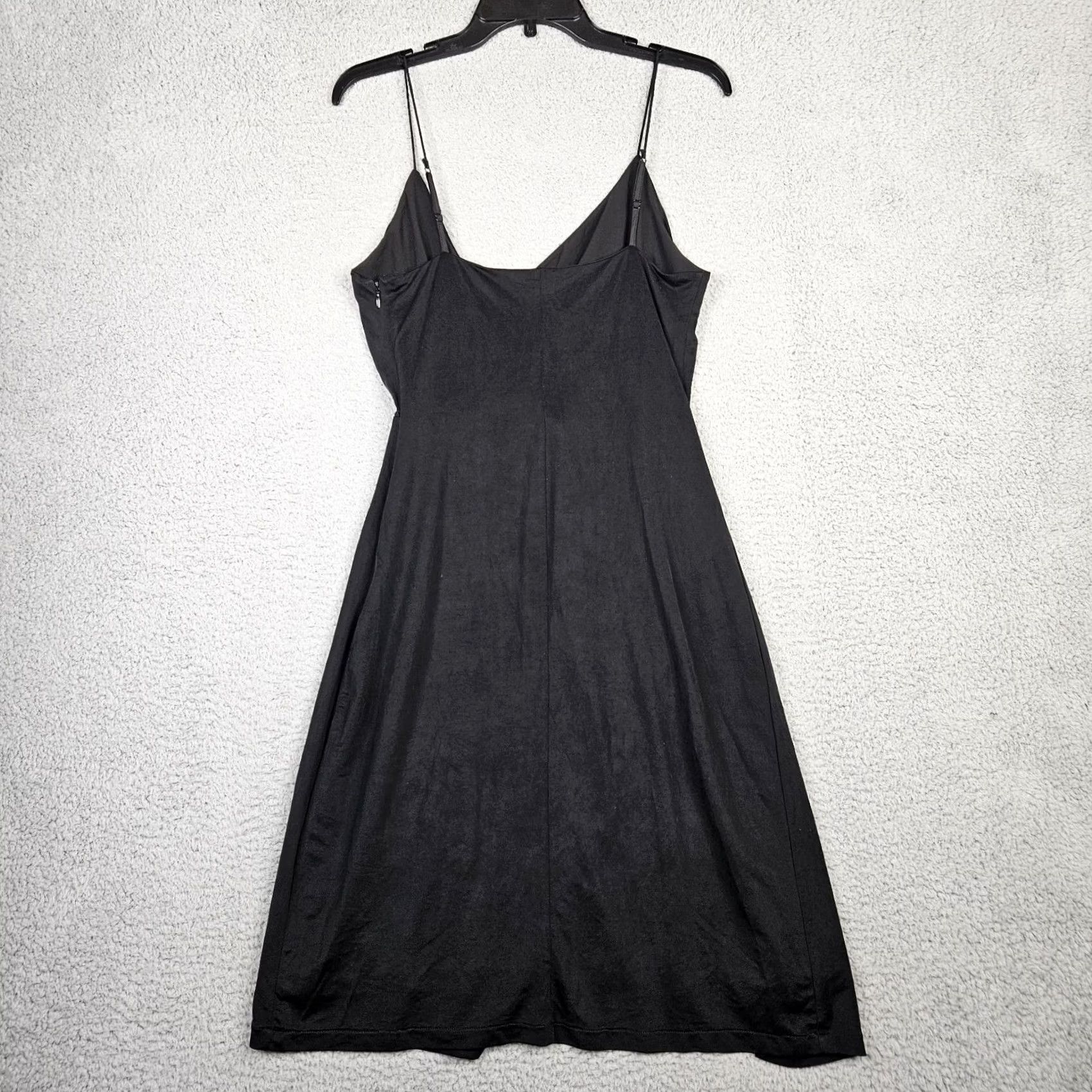 Vintage STYLESTALKER Women's Wrapped V-neck Black Dress S Dress, Black, V-Neck, Wrap, Sleeveless, Knee Length, Regular, Womens Size S / US 4 / IT 40 - 3 Thumbnail