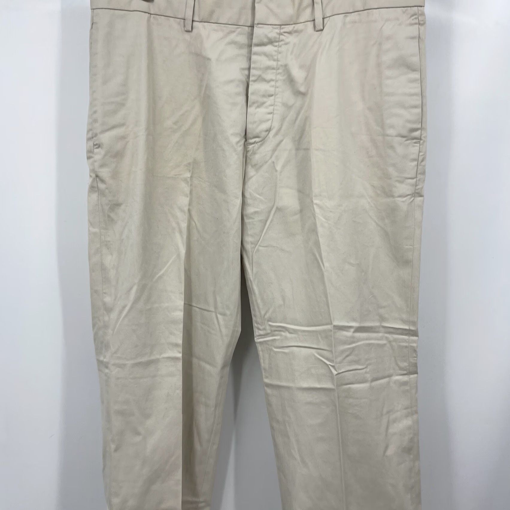 Club Monaco Club Monaco Pants Mens 36 Kennedy Classic Fit Chinos Pockets Button Beige Cotton Flat Front 31in Regular Size Type Mens Size US 36 / EU 52 - 4 Thumbnail
