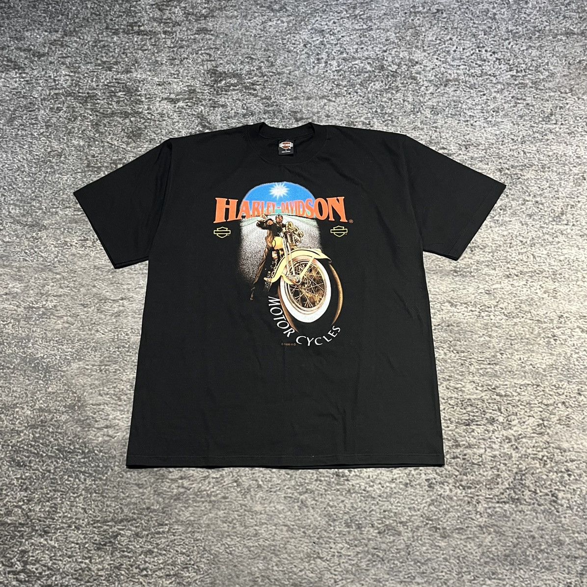 Harley Davidson Vintage 90s Harley Davidson Biker Logo T Shirt Size Large Size US L / EU 52-54 / 3 - 1 Thumbnail