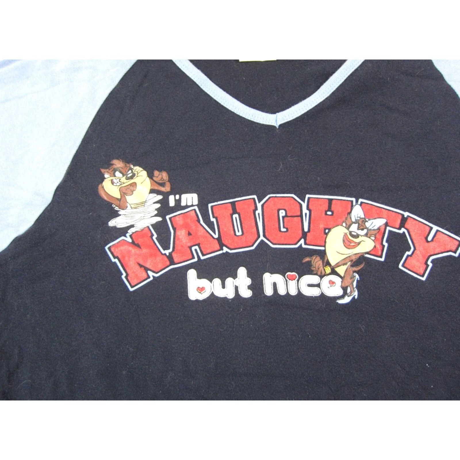 Vintage VINTAGE Looney Tunes Shirt Womens 14/16W Blue Taz I’m Naughty But Nice Y2K Shirt Womens TS 90s City Classic Mens Girls Size XXL / US 16-18 / IT 52-54 - 2 Thumbnail