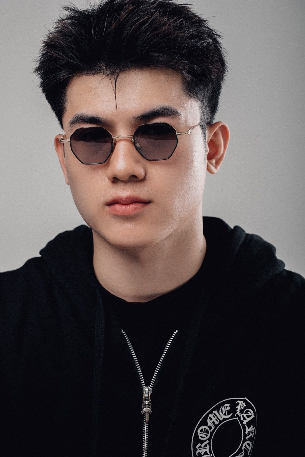 Chrome Hearts CHROME HEARTS EVACULATION MATTE BLACK/GOLD PLATED SUNGLASSES Size ONE SIZE - 9 Thumbnail