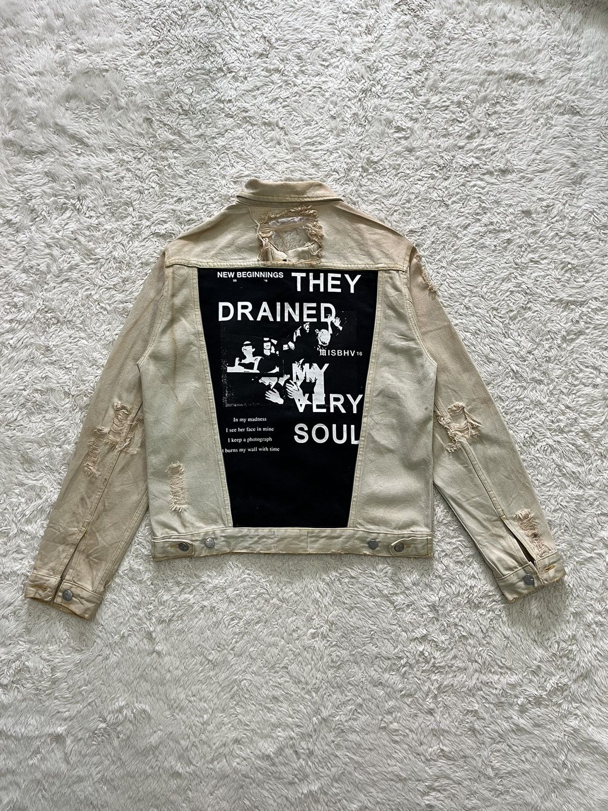 Designer × Misbhv misbhv 16ss "drained" distressed design denim jacket Size US XS / EU 42 / 0 - 1 Thumbnail