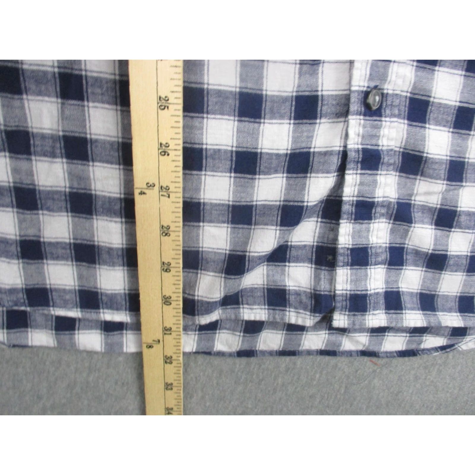 Vintage Fish Hippie Shirt Mens 2XL Blue Plaid Cotton Twill Long Sleeve Button-Up Embroidered Fish Logo Rumfront Collection Casual Workwear Men’s Size US XXL / EU 58 / 5 - 5 Thumbnail