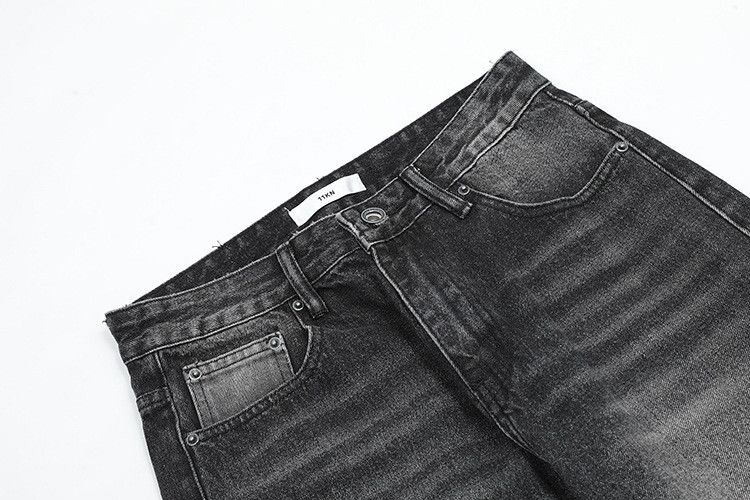 Japanese Brand × Jean Washed distressed loose straight-leg washed black jeans Size US 32 / EU 48 - 3 Thumbnail
