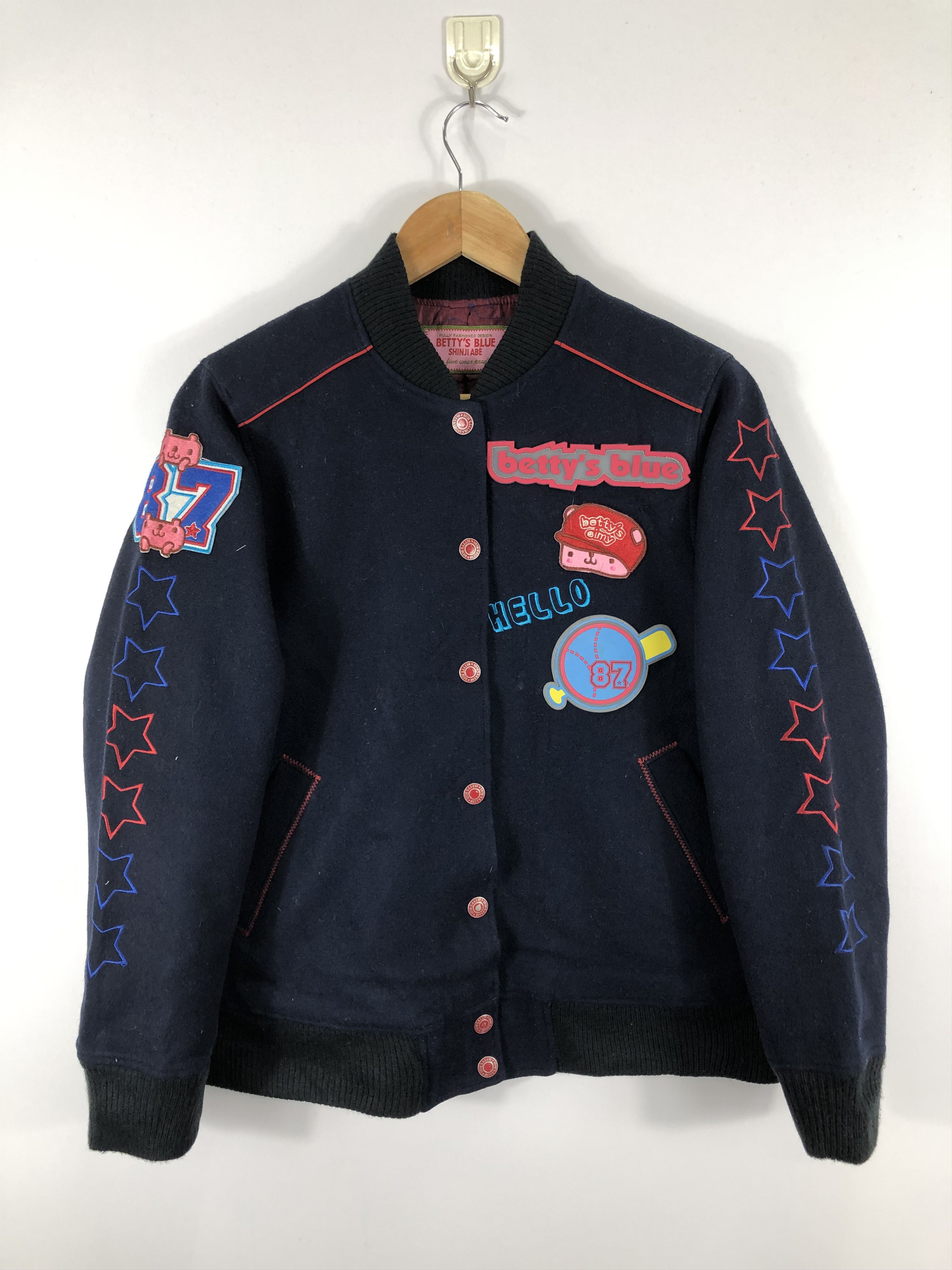 Japanese Brand Vintage 90s Japanese Brand Bettys Varsity Jacket V0280 Size US M / EU 48-50 / 2 - 1 Thumbnail