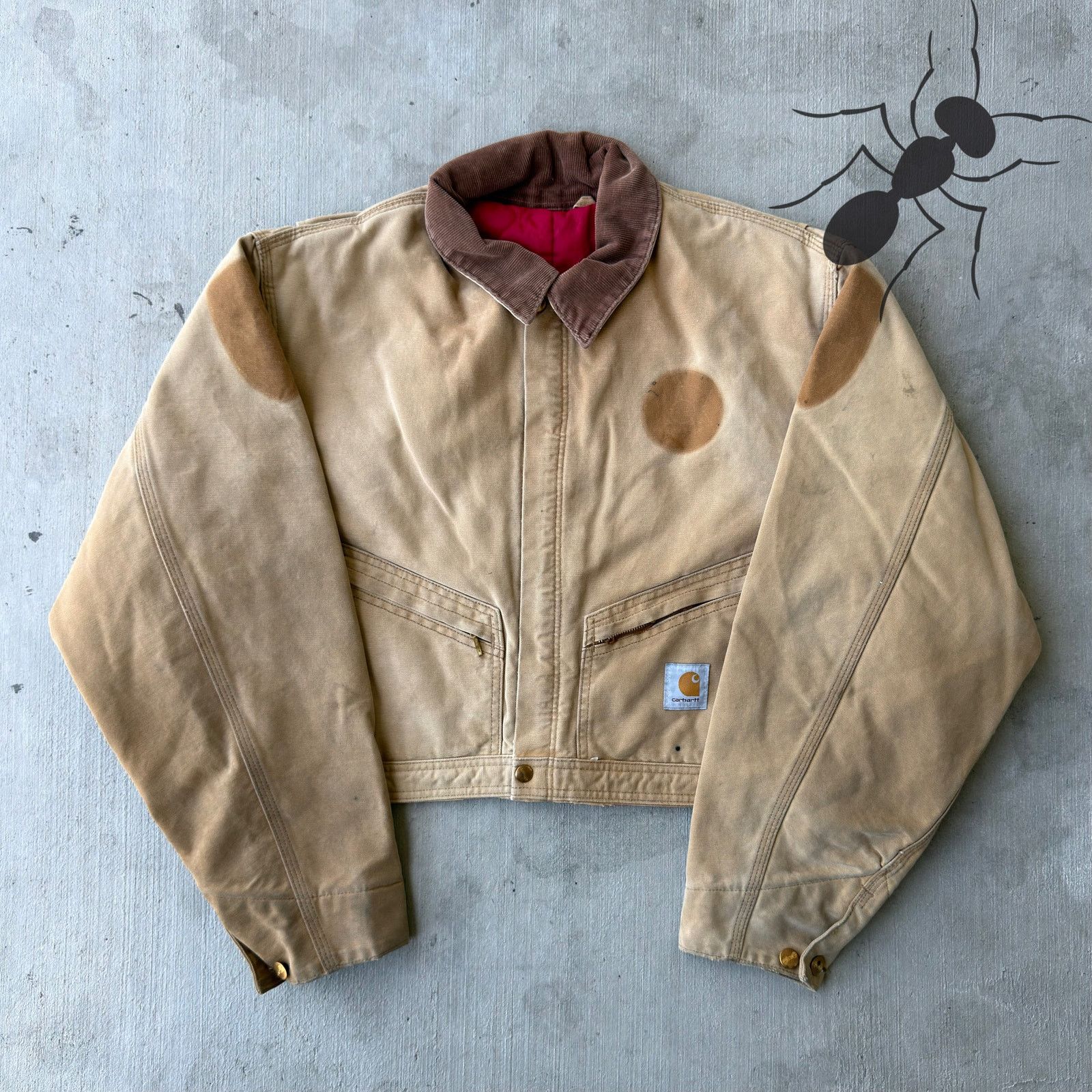 Carhartt × Vintage Carhartt brown cropped Detroit style work wear jacket Size US L / EU 52-54 / 3 - 1 Thumbnail