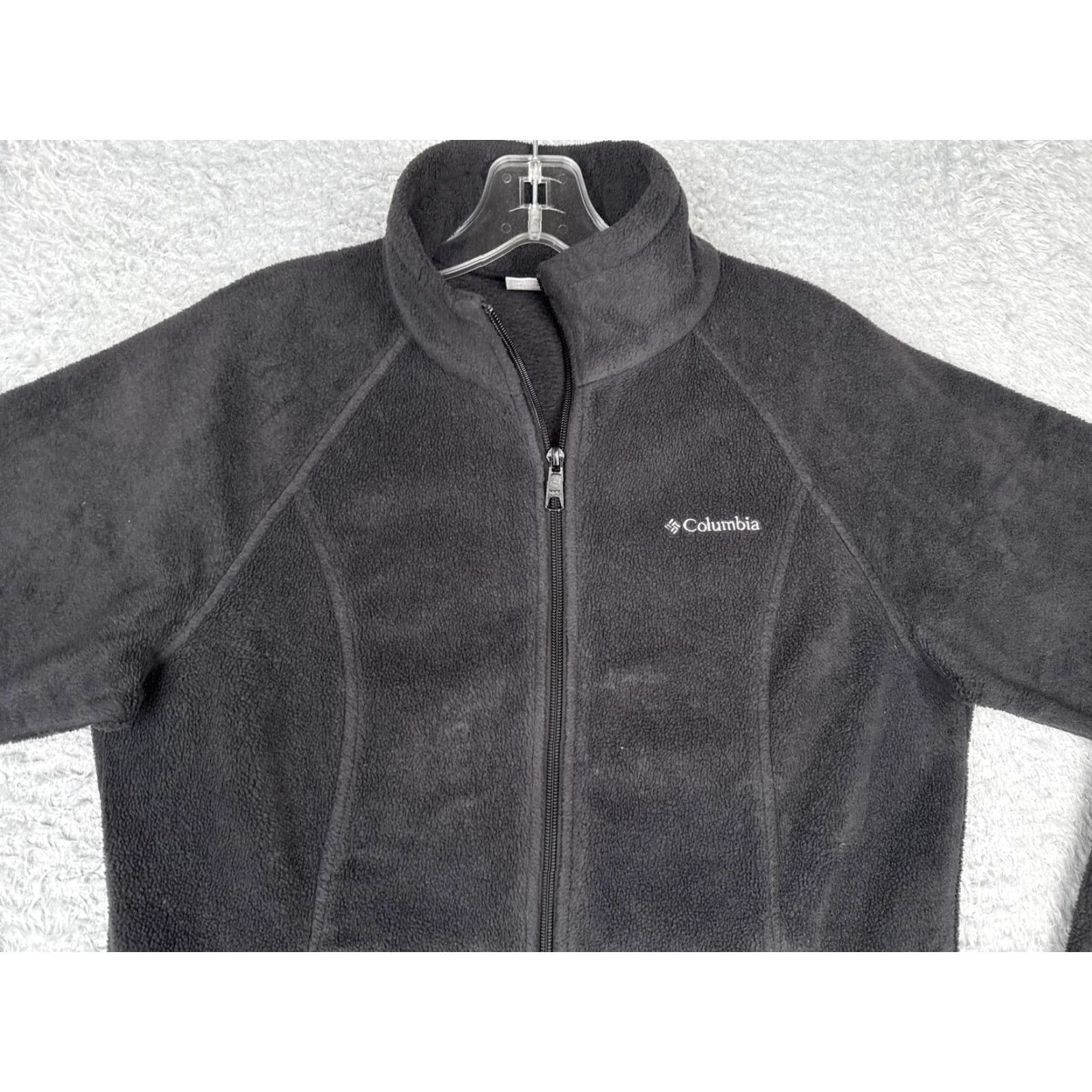 Vintage Columbia Fleece Jacket Womens Medium Gray Full Zip Outdoors Hiking Mock Neck Size M / US 6-8 / IT 42-44 - 7 Thumbnail