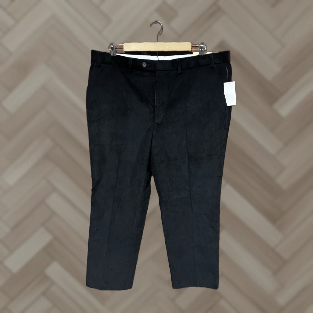 Ralph Lauren Lauren Ralph Lauren Pants Men 38x30 Black Corduroy Flat Front Straight NWT Size US 38 / EU 54 - 1 Thumbnail