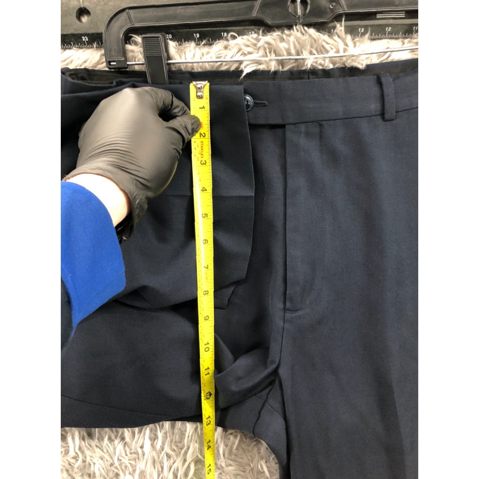 Roundtree & Yorke Roundtree & Yorke Dress Pants 34x30 Mens Black Easy Care Stretch 5-Pocket Hook Eye Flat Front Regular Size US 34 / EU 50 - 4 Thumbnail