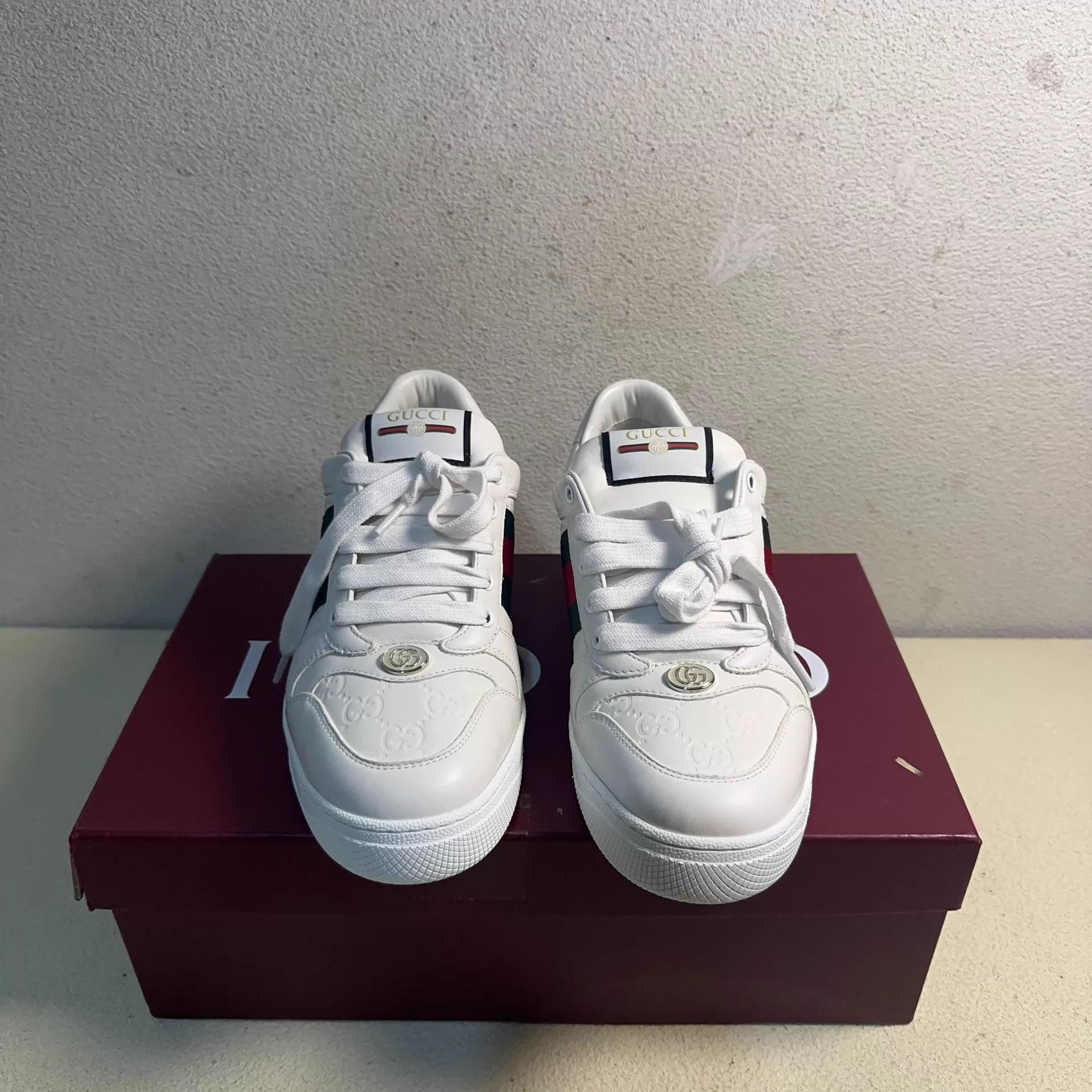 Gucci GUCCI Screener Distressed Sneaker Men's White 41.5 Size US 8.5 / EU 41-42 - 2 Thumbnail