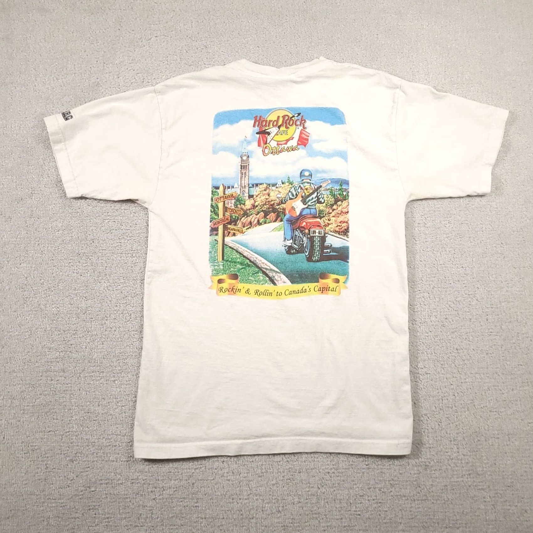 Hard Rock Cafe VINTAGE Hard Rock Cafe Shirt Mens L White 80s 90s Graphic Print Motorcycle Grunge USA Size US L / EU 52-54 / 3 - 7 Thumbnail
