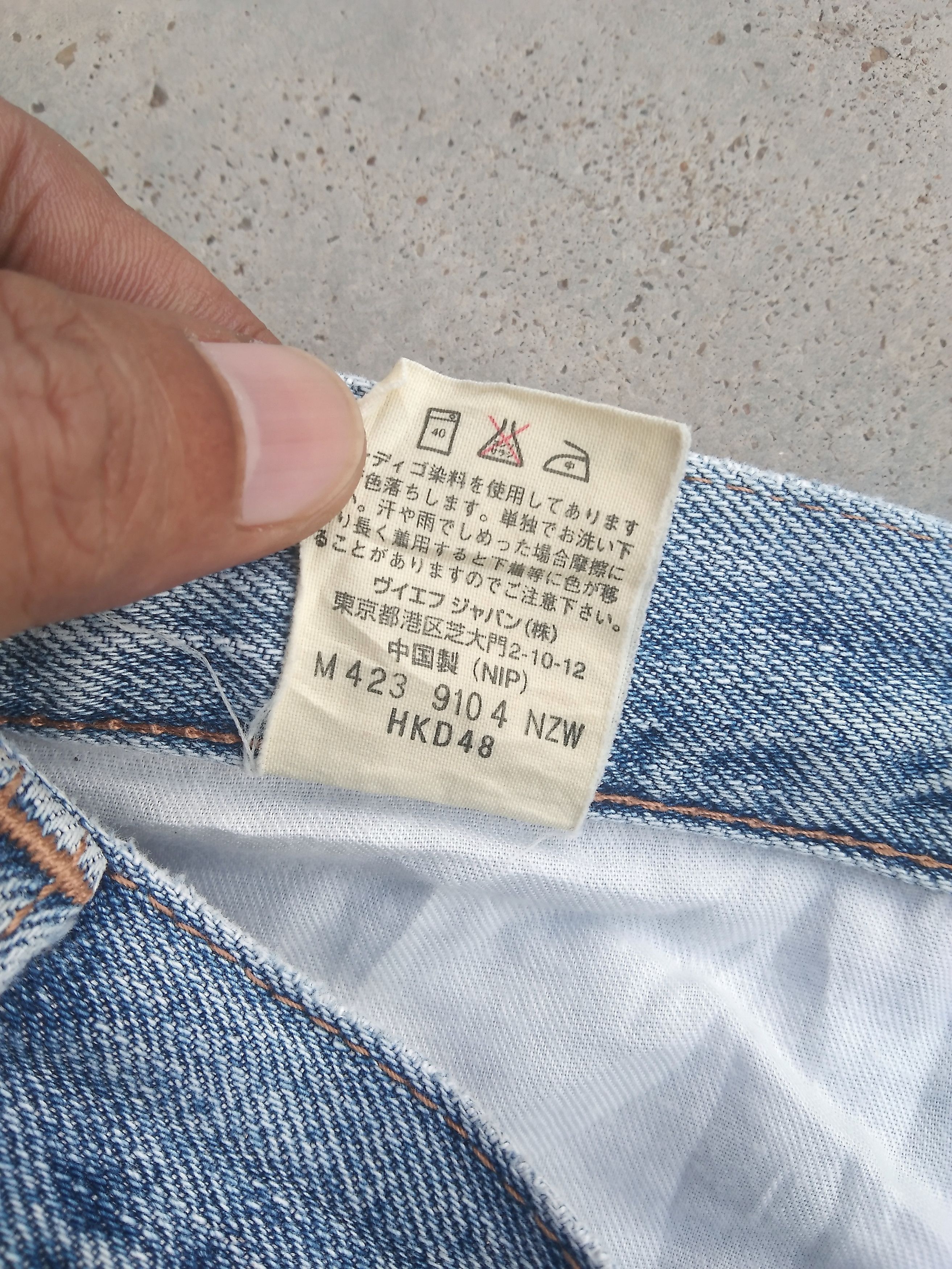 Japanese Brand 90s Vintage Distressed Wrangler Faded Blue Jeans 32x32 Size US 32 / EU 48 - 10 Thumbnail