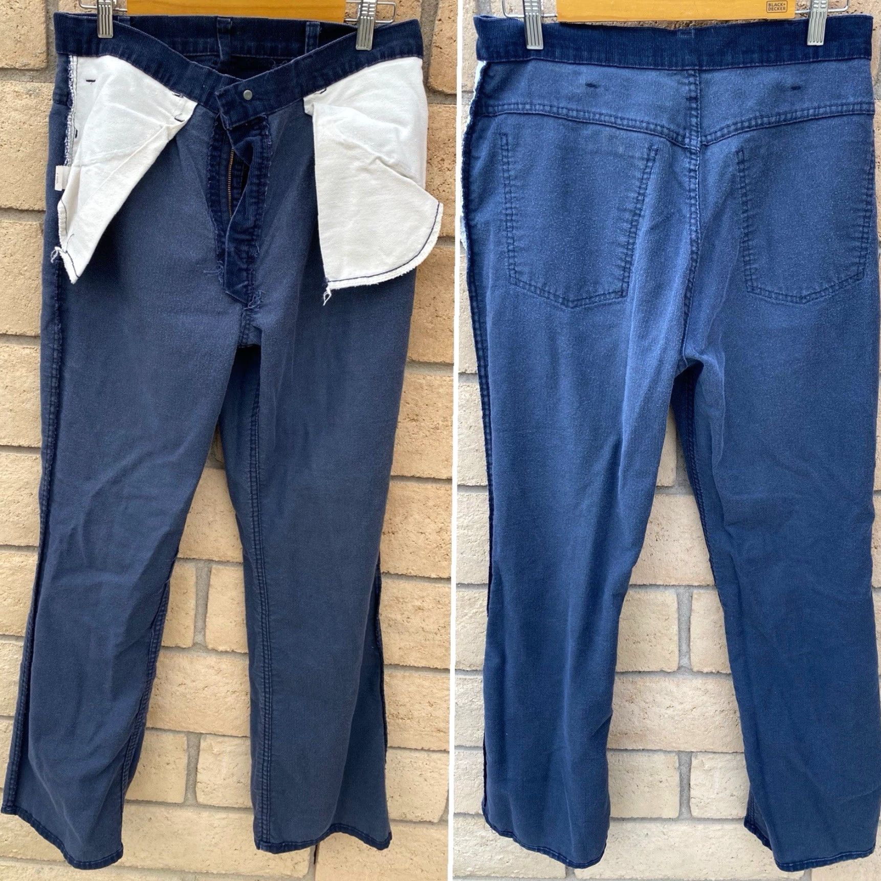 Levi's VINTAGE Levi’s 517 Corduroy Pants Navy Blue 32 x 32 Talon Zipper 1970s Casual Mens Size US 32 / EU 48 - 7 Thumbnail