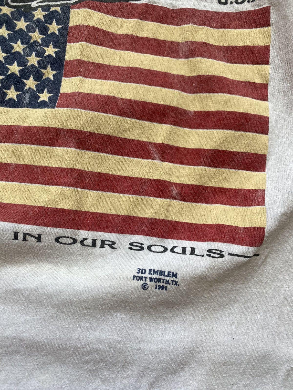 Harley Davidson × Vintage Vintage 1991 Harley Davidson 3D Emblem flag USA Tee VERYRARE Size US L / EU 52-54 / 3 - 3 Thumbnail