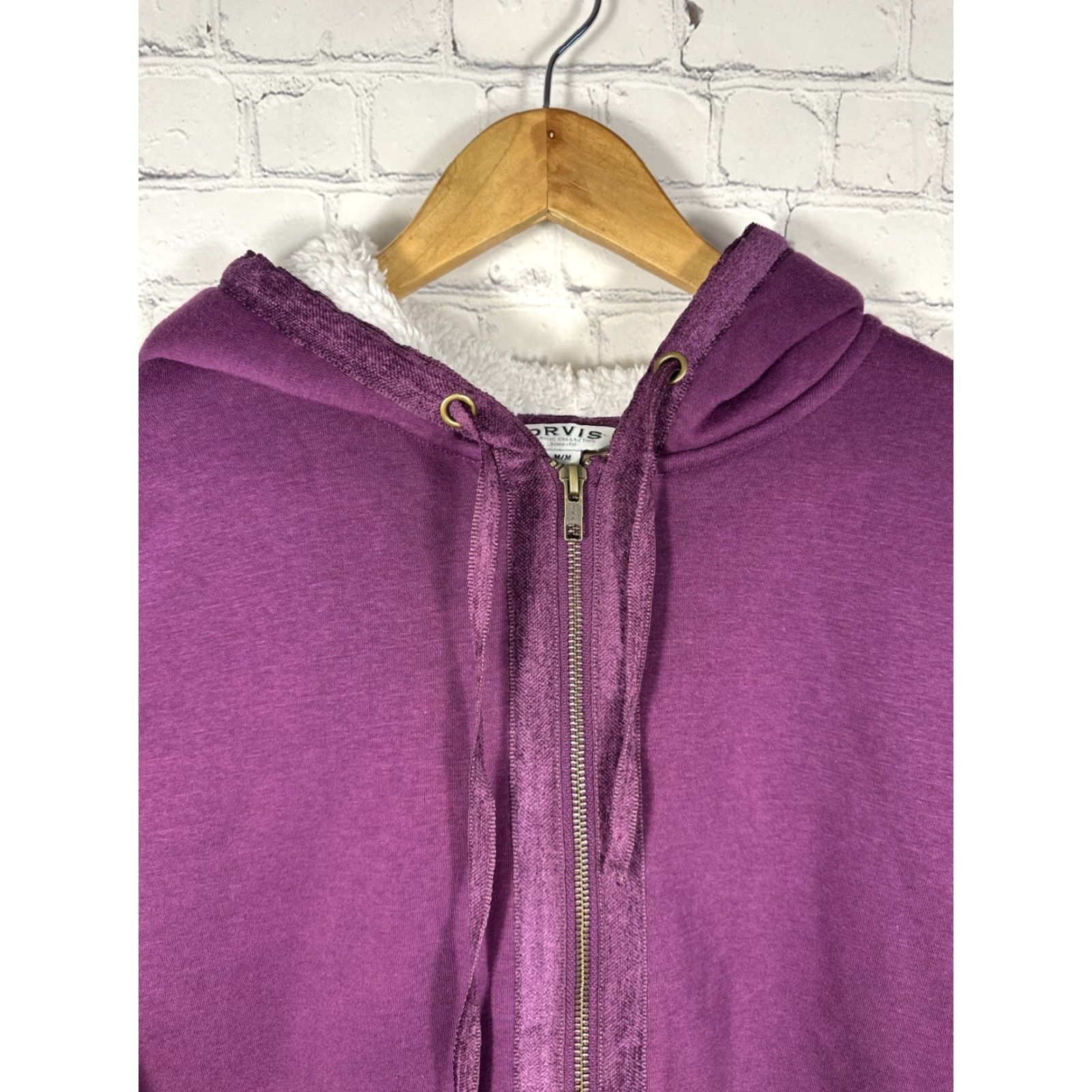 Orvis Orvis Purple Hoodie Jacket M Fleece/Sherpa Lined Full Zip Hooded Pockets Women Size M / US 6-8 / IT 42-44 - 3 Thumbnail