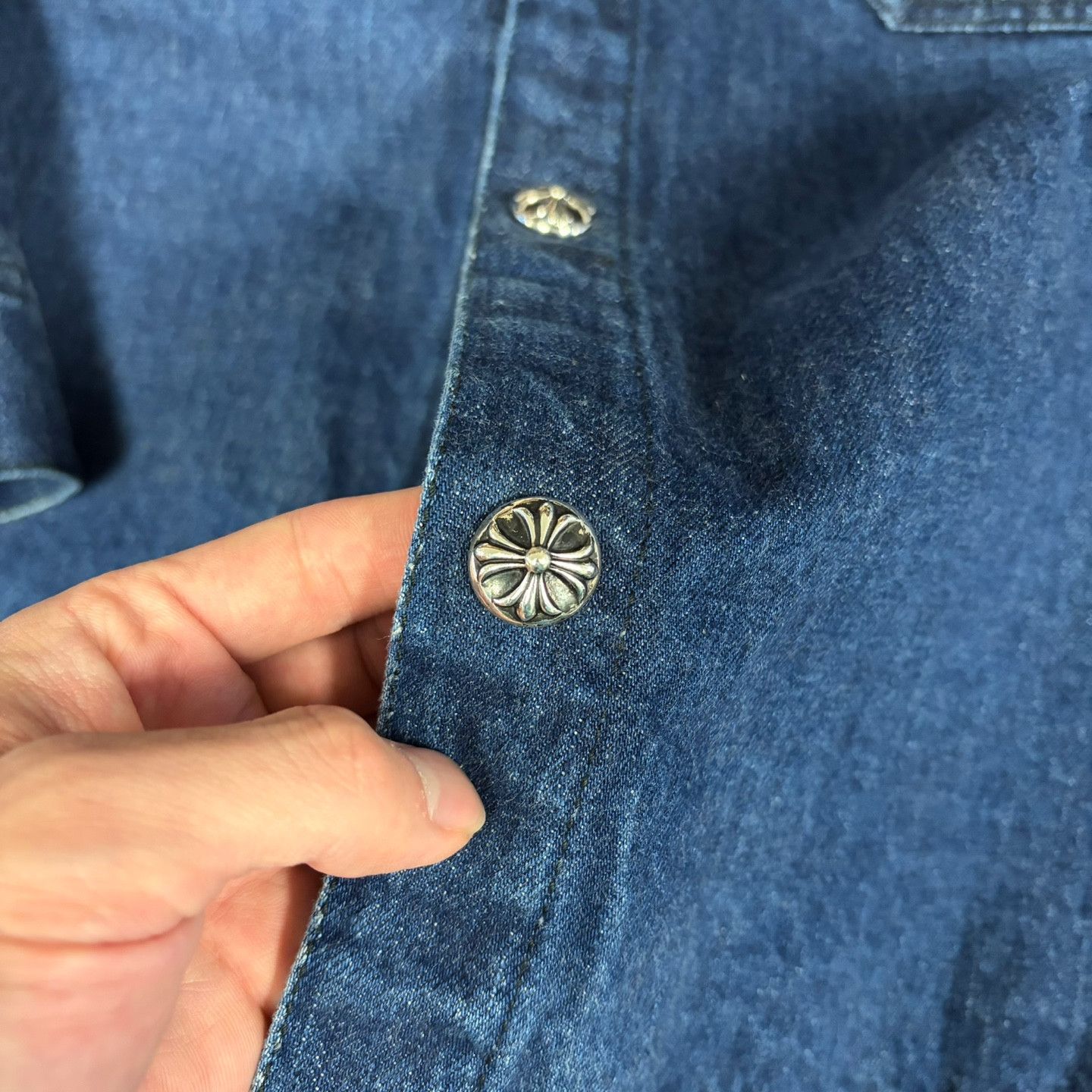 Chrome Hearts Work Dog Denim Shirt Jacket Size US L / EU 52-54 / 3 - 8 Thumbnail