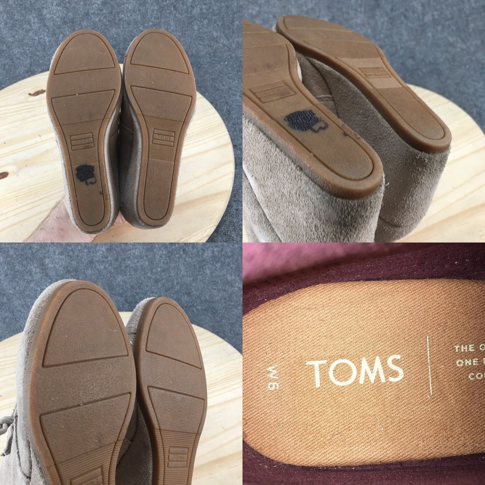 Toms TOMS Boots Womens 6 Kala Desert Brown Lace Up Wedge Heels Ankle Bootie Size M / US 6-8 / IT 42-44 - 9 Thumbnail