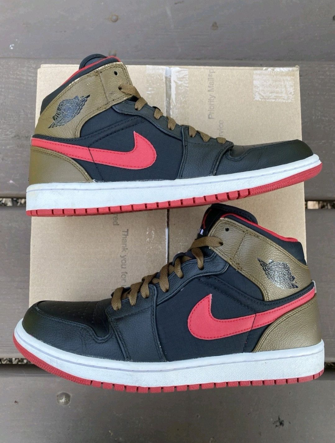 Jordan Brand Nike Air Jordan Retro 1 Phat Light Olive Size 8.5 Men Size US 8.5 / EU 41-42 - 3 Thumbnail
