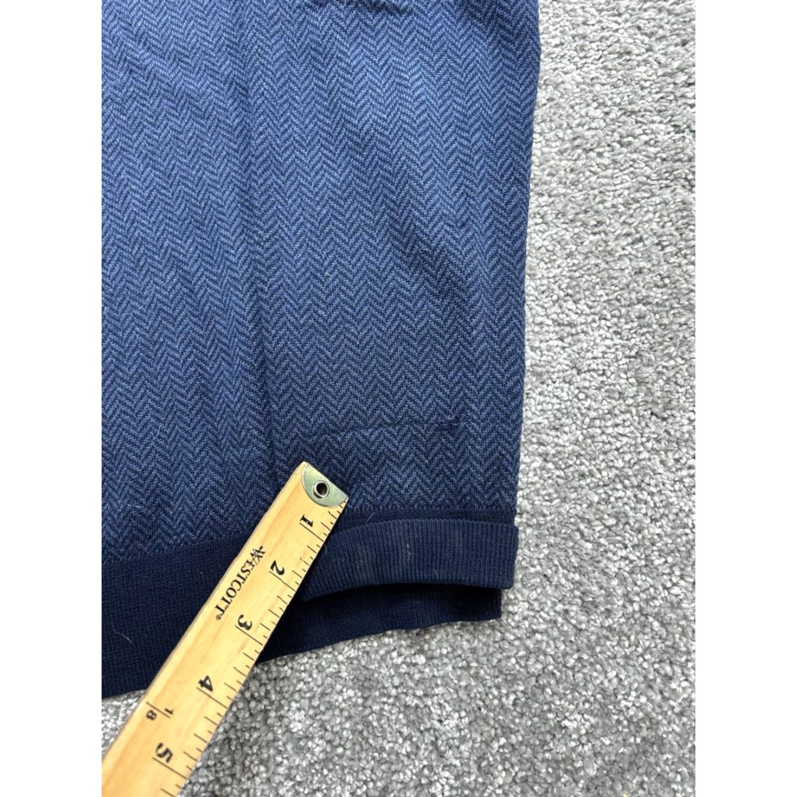 Brooks Brothers Brooks Brothers Sweater Men Medium Blue Herringbone Merino Wool Knit Quarter Zip Size US M / EU 48-50 / 2 - 5 Thumbnail