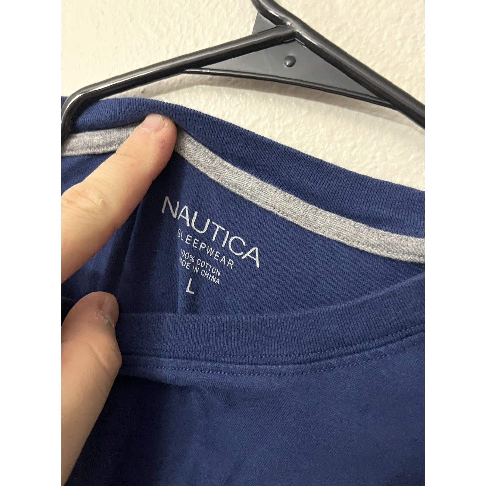 Nautica VINTAGE Nautica Shirt Mens Long Sleeve Solid Blue L Adult Regular Size Blue Embroidered Logo 90s Concert Classic Theme Mens Size US L / EU 52-54 / 3 - 3 Thumbnail