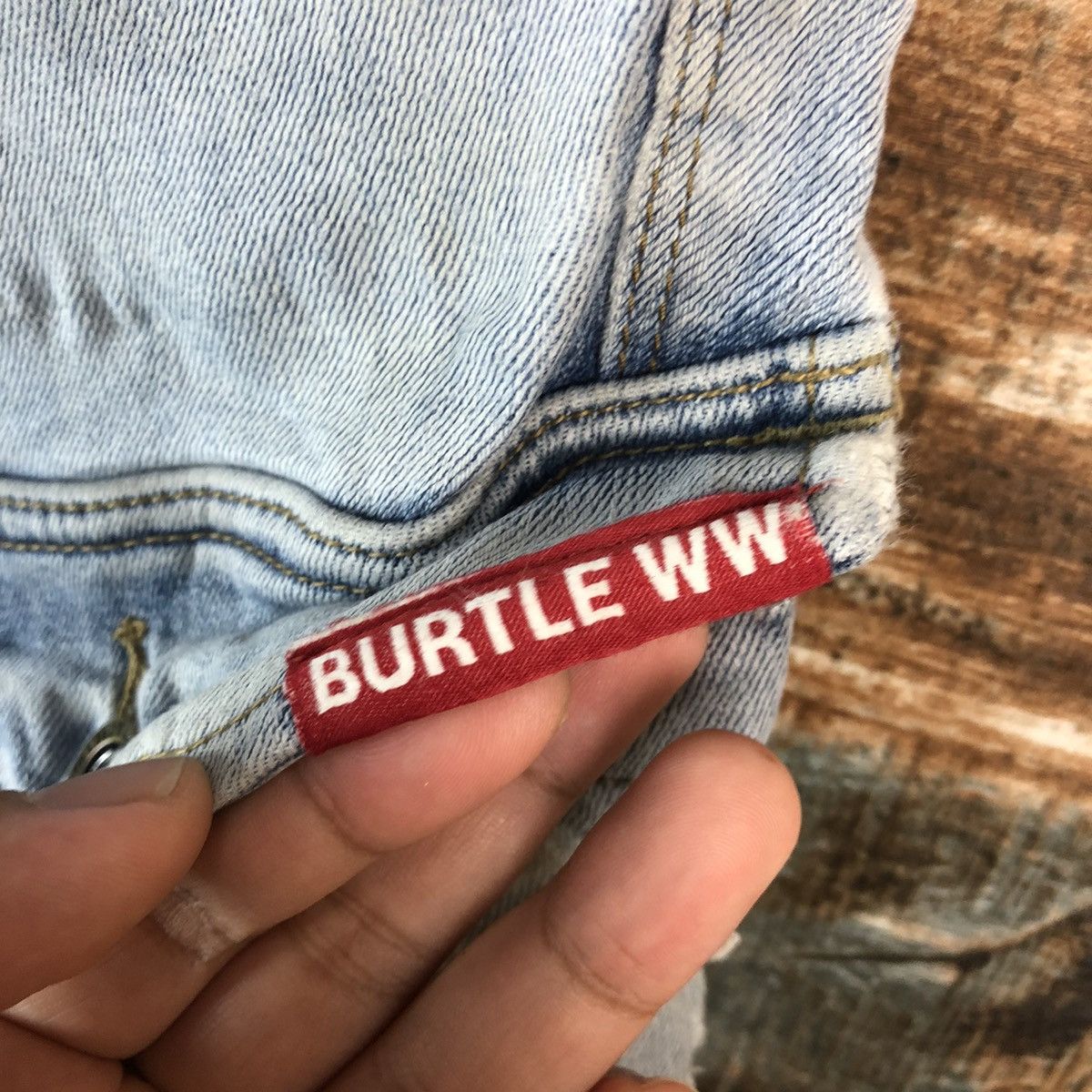 Japanese Brand Burtle Blue faded Multipocket ripped Denim Pants #A2146 Size US 33 - 16 Thumbnail