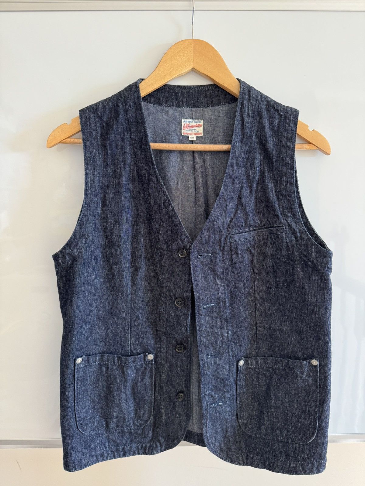 Momotaro Jeans Momotaro 11oz DENIM VEST - 04-063 Size US XS / EU 42 / 0 - 3 Thumbnail