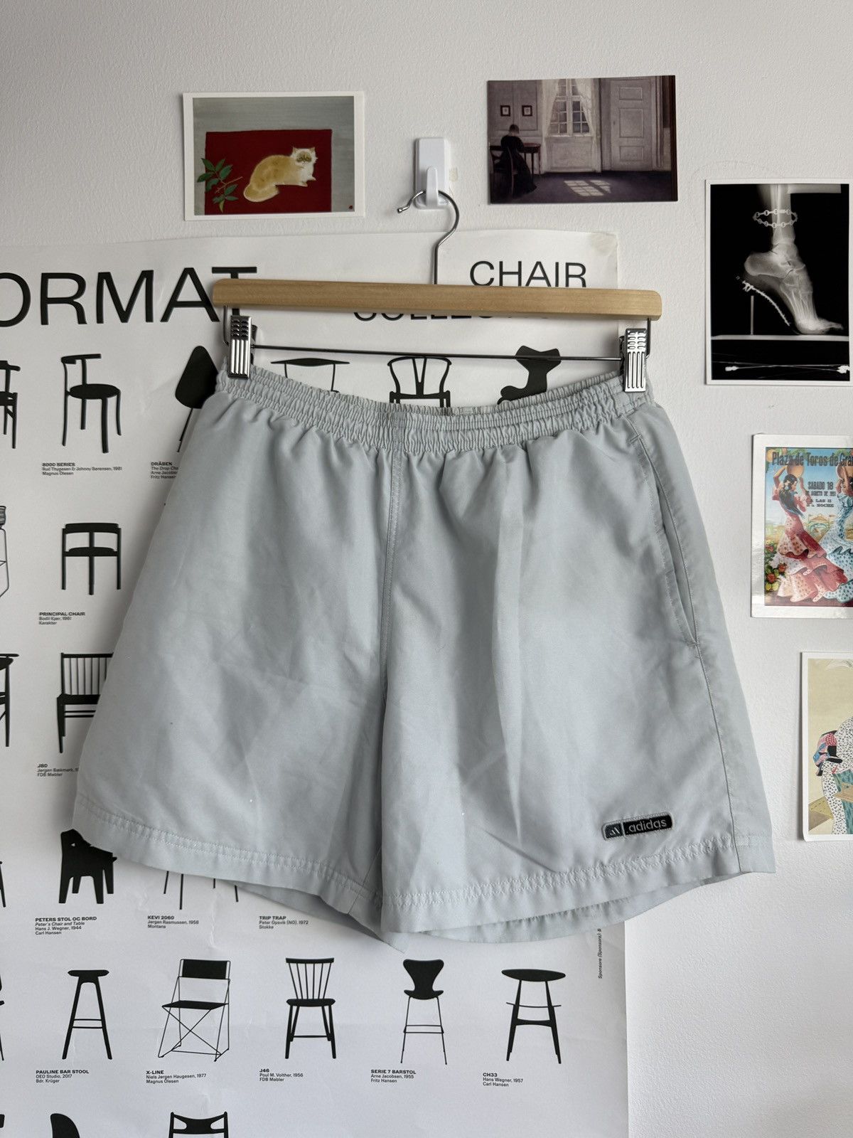 Adidas Vintage 90s Adidas babyblue shorts XS blockcore gym running Size US 30 / EU 46 - 1 Thumbnail
