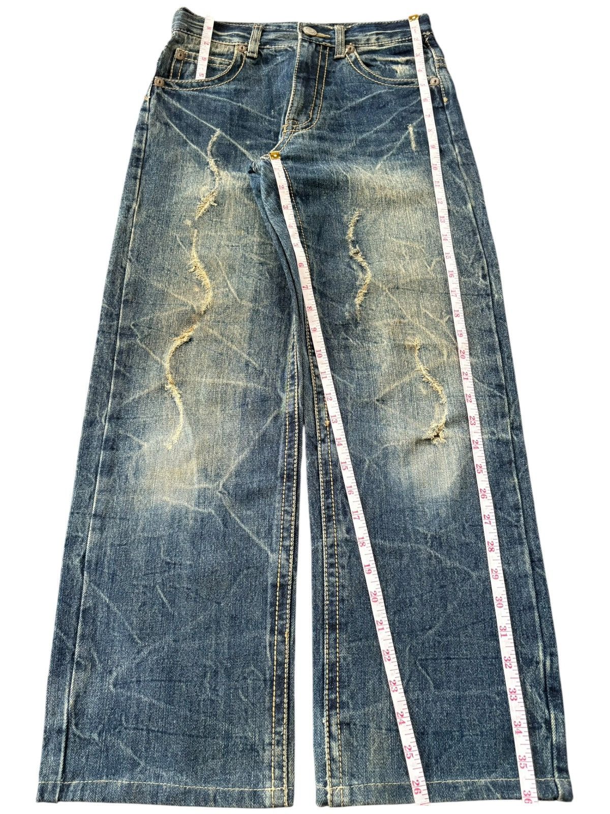Edwin Vintage Japanese Brand Rusty Mud Wash Distress Loose Jeans Size 26" / US 2 / IT 38 - 8 Thumbnail