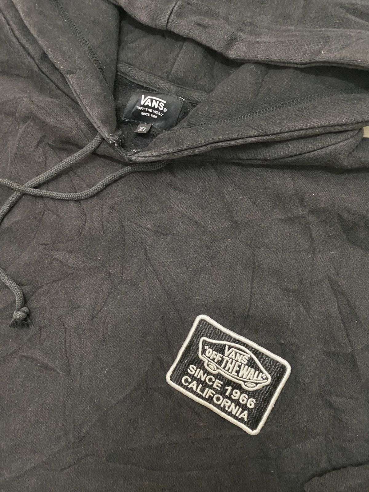 Other Vans “Off The Wall” Black Faded Hoodie Size US XL / EU 56 / 4 - 4 Thumbnail