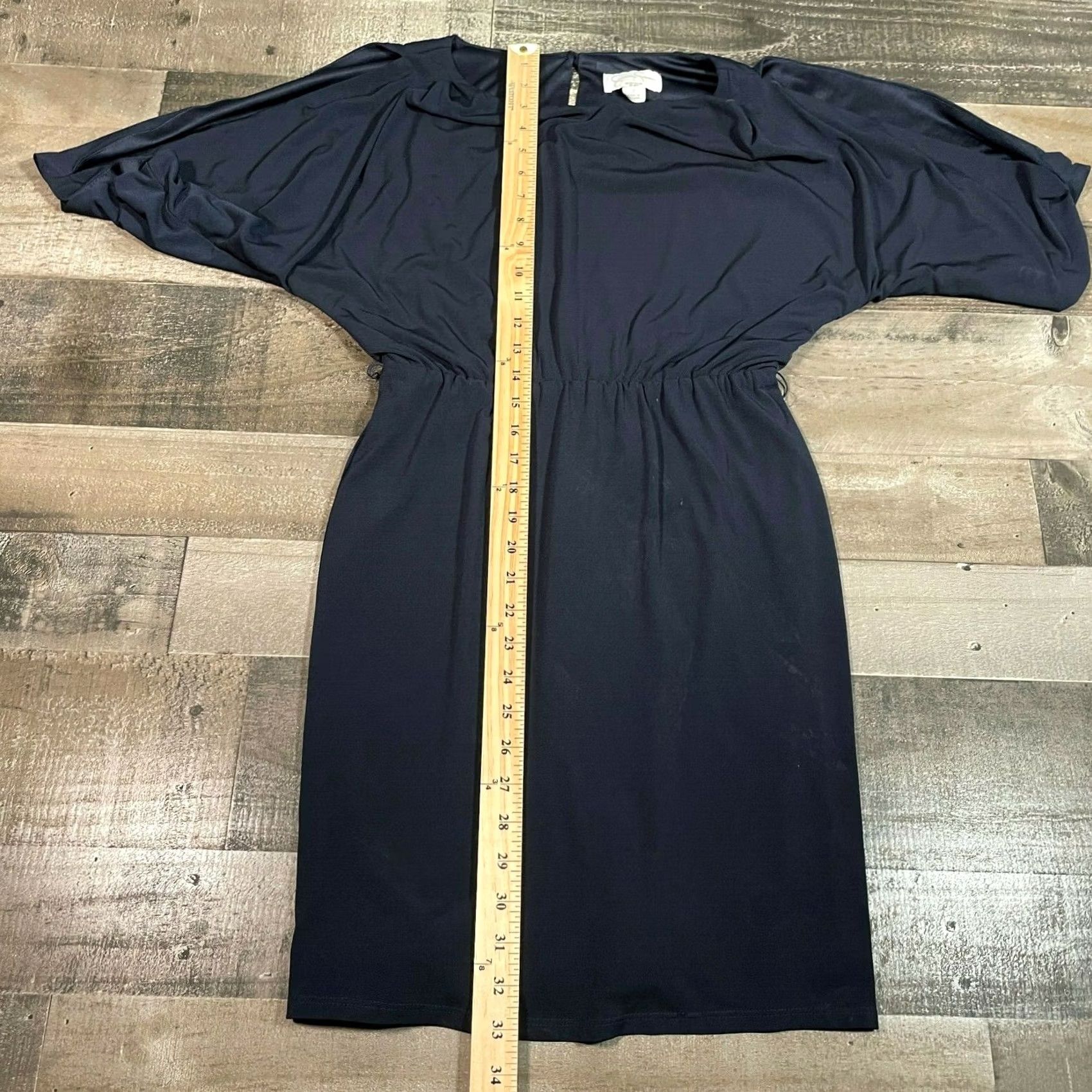Jessica Simpson Jessica Simpson Dress Womens S Small Blue Mini Round Neck Short Dolman Sleeves Size 28" / US 6 / IT 42 - 6 Thumbnail