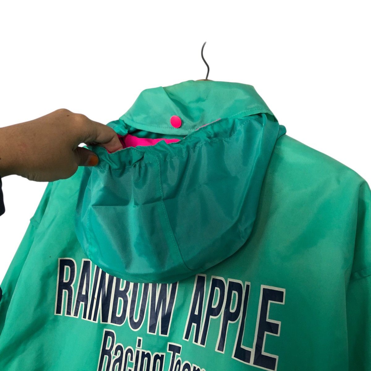 Japanese Brand 📌Vintage Bomber Jacket Sports Rainbow Apple Racing Team Size US L / EU 52-54 / 3 - 13 Thumbnail