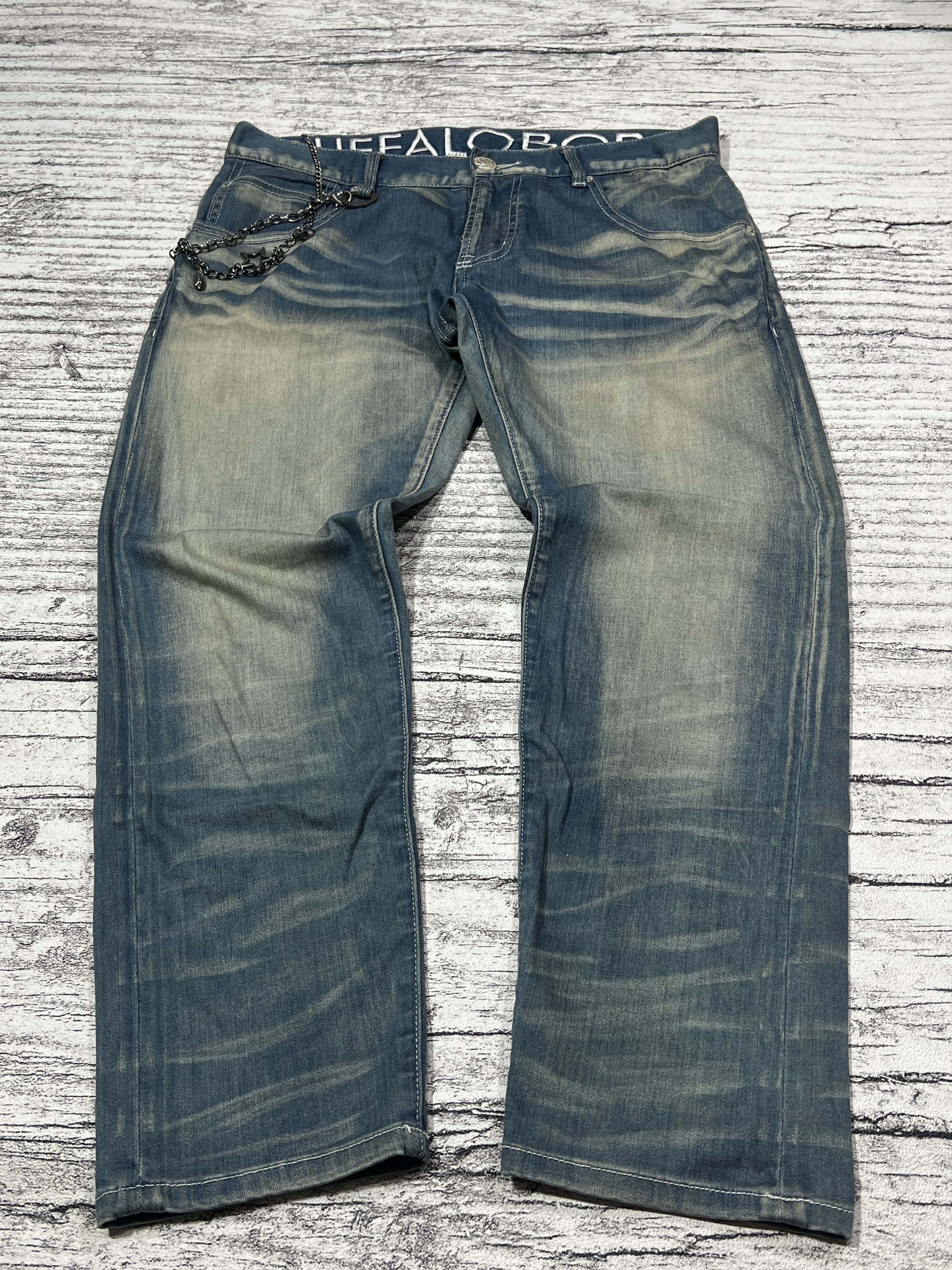 BUFFALO BOBS 2000s Buffalo Bobs Japanese Embroidery Mudwash y2k Lgb Ifsix Size US 33 - 1 Thumbnail