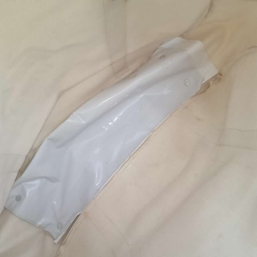 Vintage Vintage 70s Handy Travel Bag white leather 100 % Leather m Size ONE SIZE - 7 Thumbnail