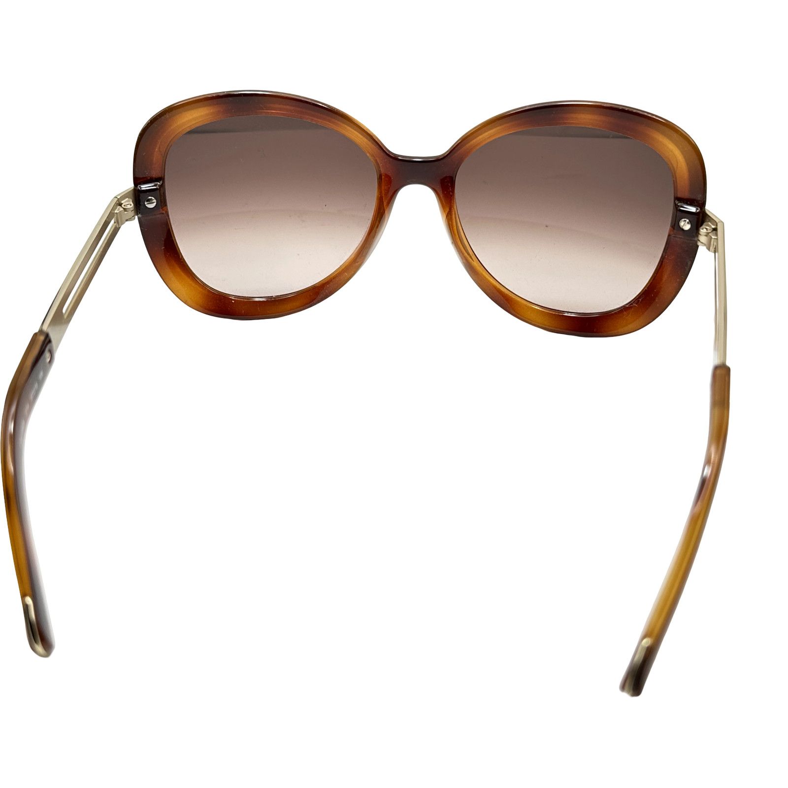 Chloe Chloe Oval Sunglasses Tortoise Shell Gradient Amber CE706S Size ONE SIZE - 4 Thumbnail