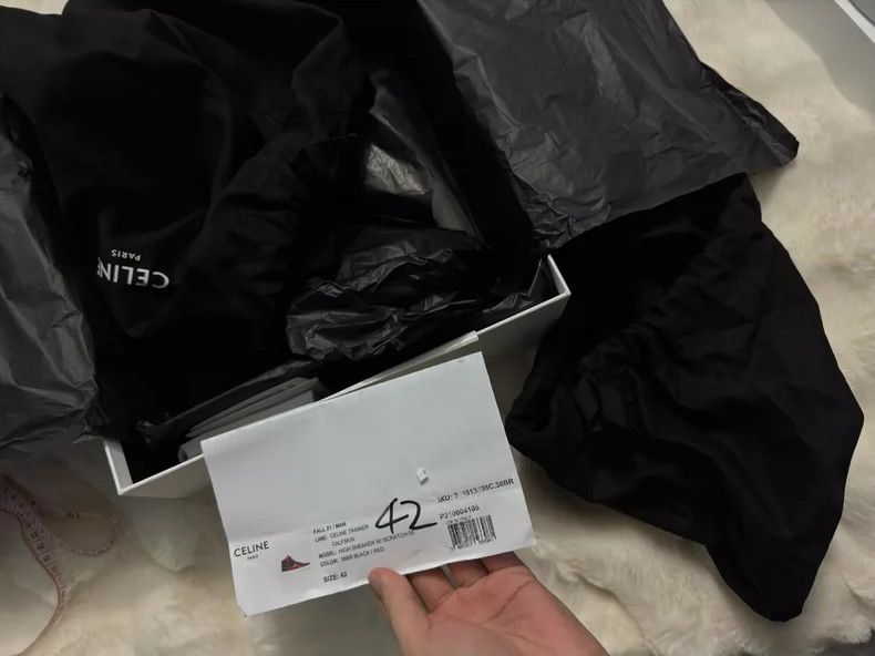 Celine Celine Black and red sports shoes Size US 9 / EU 42 - 4 Thumbnail