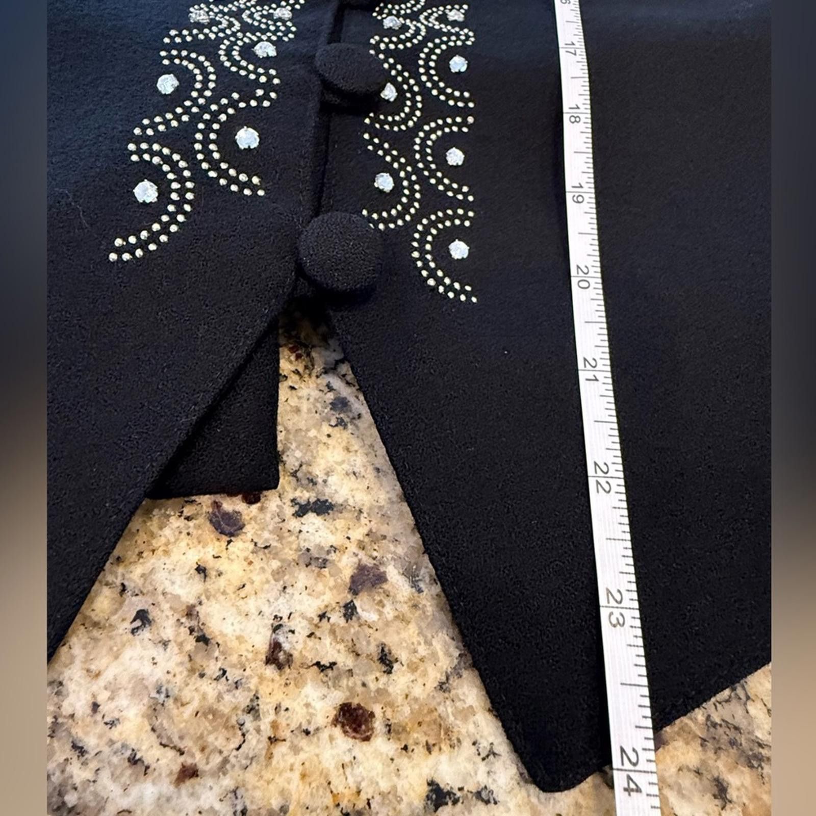 Other Focus 2000 vintage black wool embellished vest SZ 8 Size M / US 6-8 / IT 42-44 - 6 Thumbnail