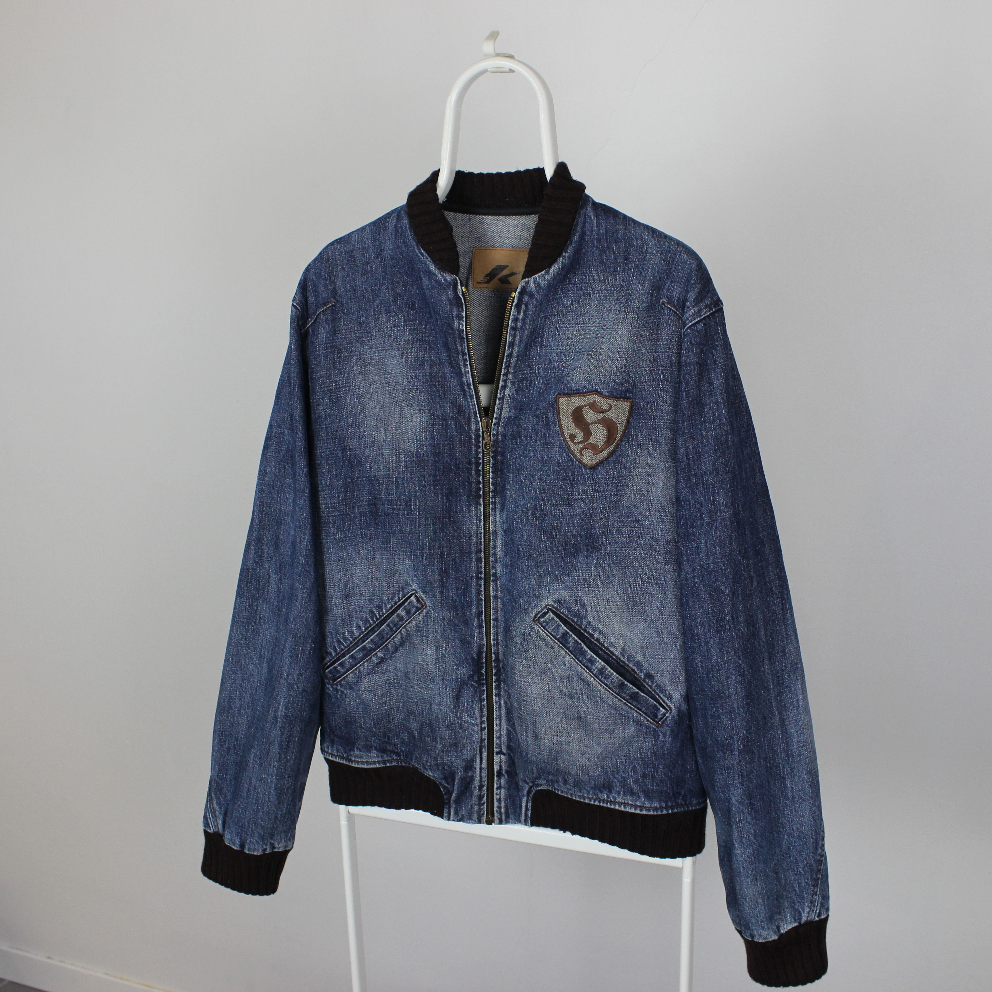 Seal Kay denim jacket men cotton blue heavy L XL