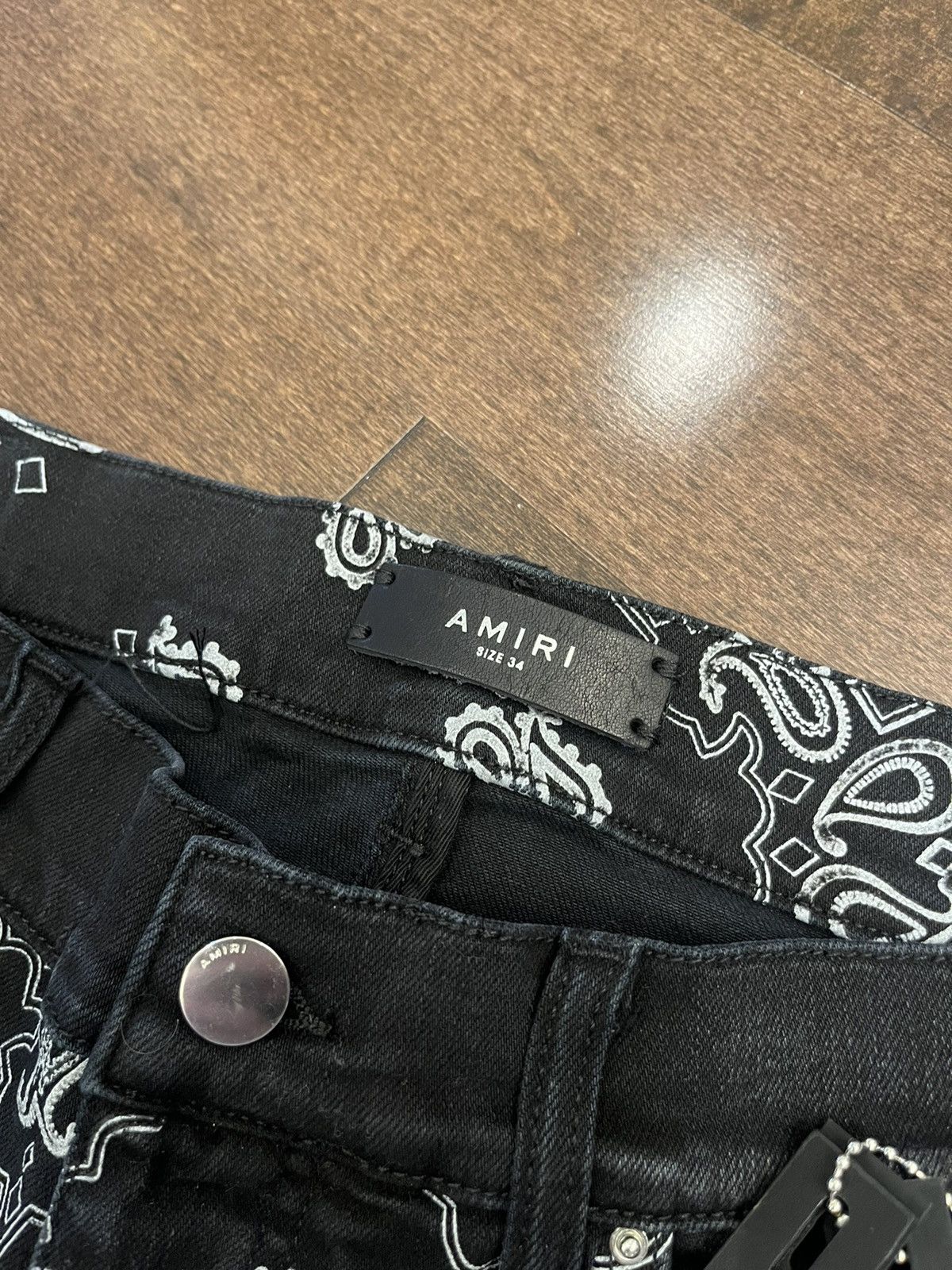 Amiri Amiri Black Bandana Jeans Size US 34 / EU 50 - 4 Thumbnail