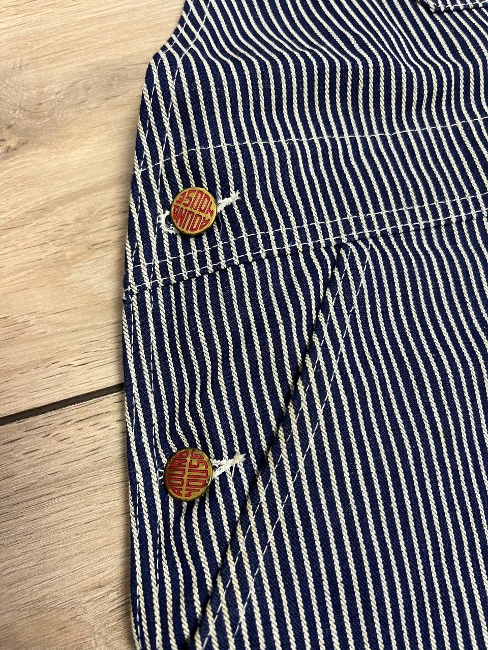 Other Vintage Round House Hickory Stripe Denim Overalls USA 40x34 Size US 40 / EU 56 - 10 Thumbnail